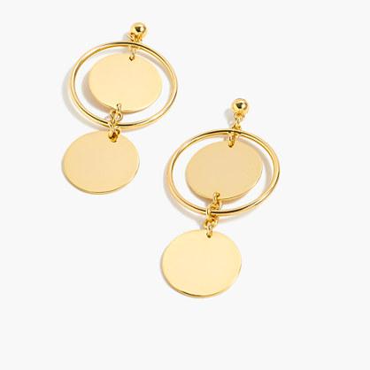 J.Crew Double-disc drop earrings