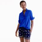 J.Crew Embroidered short in gauzy cotton