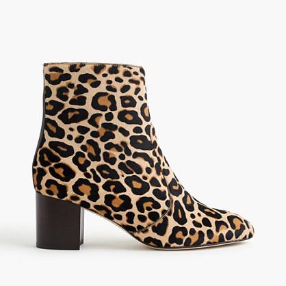 J.Crew Ankle boots in leopard calf hair