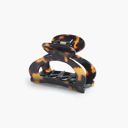 J.Crew Rounded open-sided hair clip in Italian tortoise