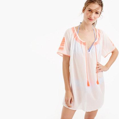 J.Crew Embroidered tie-front tunic