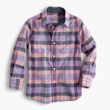 J.Crew Boys' madras shirt