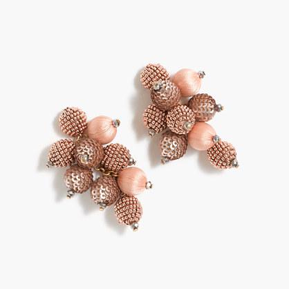 J.Crew Mixed-material cluster earrings