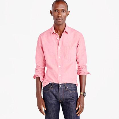 J.Crew Tall slub cotton shirt in solid