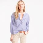 J.Crew Petite gathered popover in end-on-end cotton