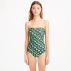 J.Crew Bandeau one-piece swimsuit in Ratti&reg; lotus floral print
