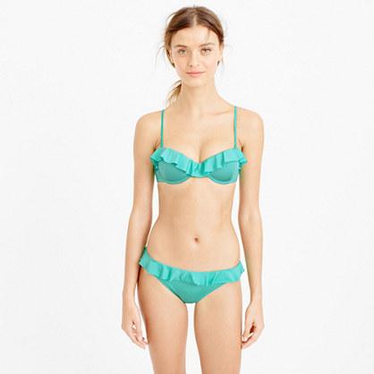 J.Crew DD-cup Jersey Lomellina® ruffle underwire bikini top