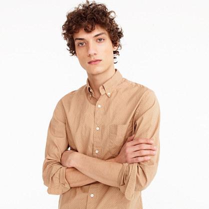 J.Crew Stretch Secret Wash shirt in dotted bronze