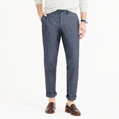 J.Crew Chambray stretch chino pant in 770 straight fit
