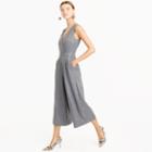 J.Crew Collection wide-leg cropped jumpsuit in wool flannel