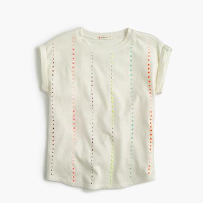 J.Crew Embellished dot T-shirt