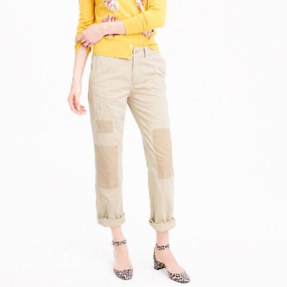 J.Crew Distressed boyfriend chino pant