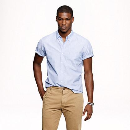 J.Crew Secret Wash short-sleeve end-on-end shirt