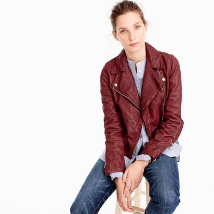 J.Crew Collection washed leather motorcycle jacket