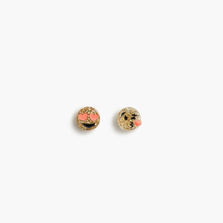 J.Crew Girls' emoji stud earrings