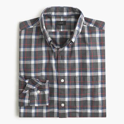 J.Crew Slim Secret Wash shirt in heather red plaid