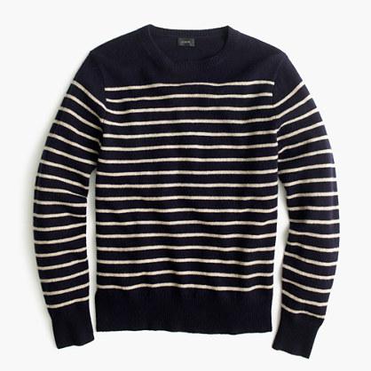 J.Crew Lambswool crewneck sweater in stripe