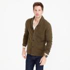 J.Crew Wallace & Barnes cotton shawl-collar cardigan in bird's-eye stitch
