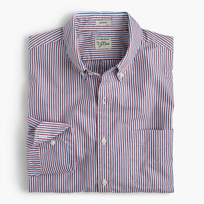 J.Crew Secret Wash shirt in red and blue stripes