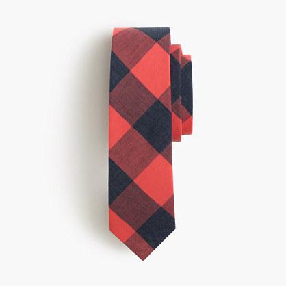 J.Crew Boys' cotton tie in heather buffalo check