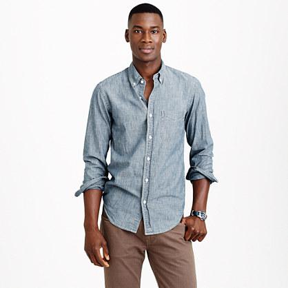 J.Crew Indigo Japanese chambray shirt