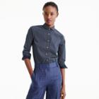 J.Crew Silk button-up shirt in polka dot