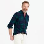 J.Crew Tall midweight flannel shirt in Black Watch