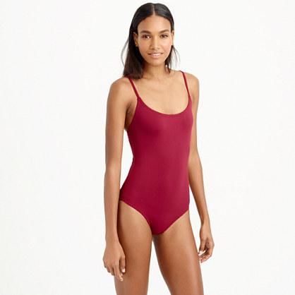 J.Crew Seamless underwire one-piece swimsuit in Italian matte
