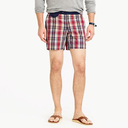 J.Crew 6.5 tab swim short in plaid