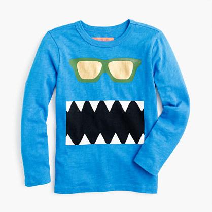 J.Crew Boys' long-sleeve glow-in-the-dark snaggletooth monster T-shirt