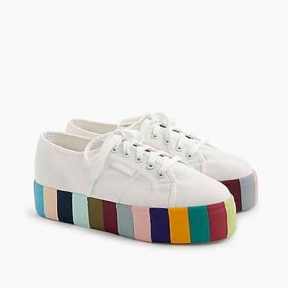 J.Crew Superga® 2790 platform sneakers with rainbow sole