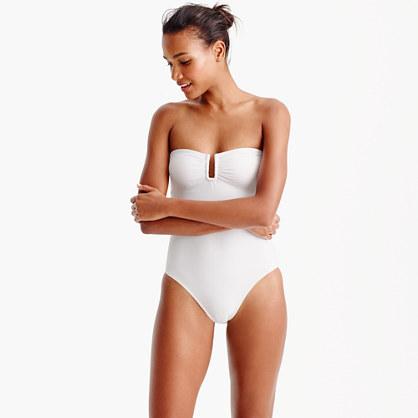 J.Crew U-front bandeau one-piece