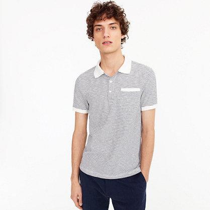 J.Crew Slub jersey polo in microstripe