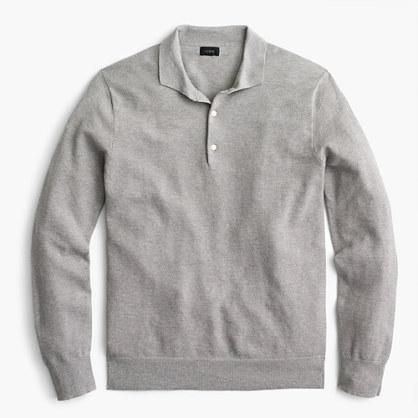 J.Crew Cotton-cashmere piqué polo sweater
