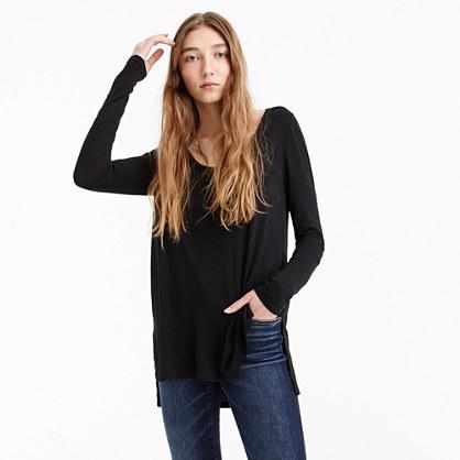 J.Crew Drapey scoopneck long-sleeve T-shirt