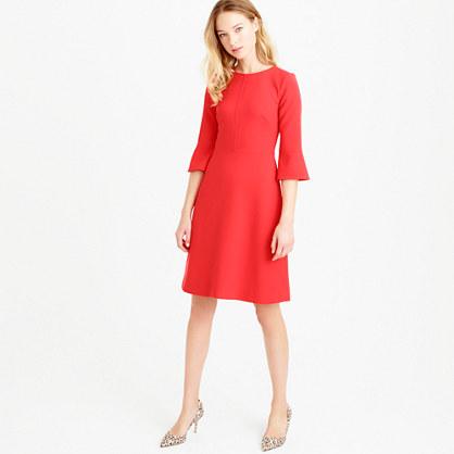 J.Crew Tall bell-sleeve crepe dress