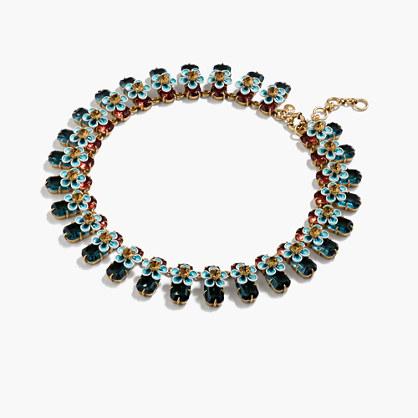 J.Crew Stacked floral crystal necklace