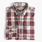 J.Crew Secret Wash shirt in red-and-white plaid