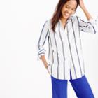 J.Crew Collection embellished shirt in wide stripe