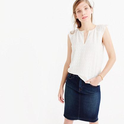 J.Crew Sleeveless ruffle cap-sleeve top