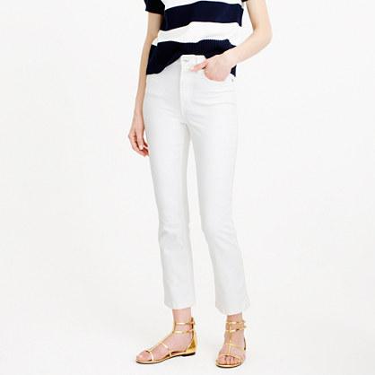 J.Crew Tall Billie demi-boot crop jean in white