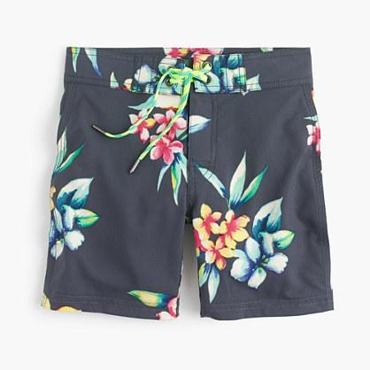 J.Crew Boys' board short in Hawaiian floral