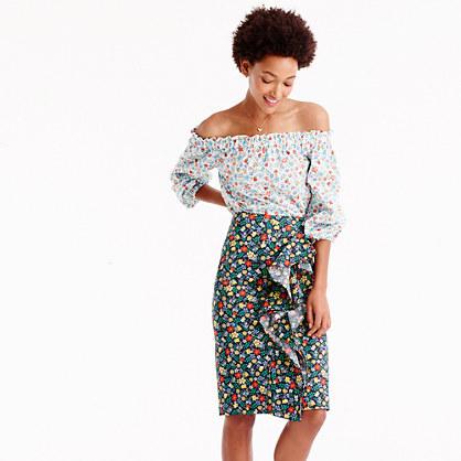 J.Crew Ruffle skirt in Liberty® Edenham floral