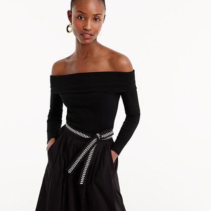 J.Crew Off-the-shoulder foldover top