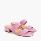 J.Crew Double-strap suede slides in iced lilac