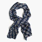 J.Crew Lightweight silk twill scarf in flytrap floral print
