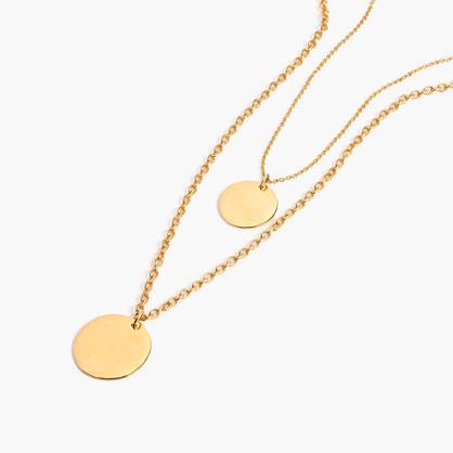 J.Crew Layered coin necklace