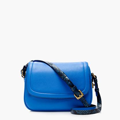J.Crew Signet flap bag with printed strap
