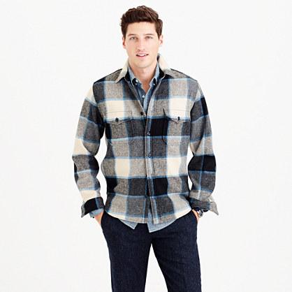 J.Crew Wallace & Barnes shirt-jacket in wool Brookline plaid