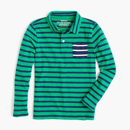 J.Crew Boys' long-sleeve mixed-stripe polo shirt